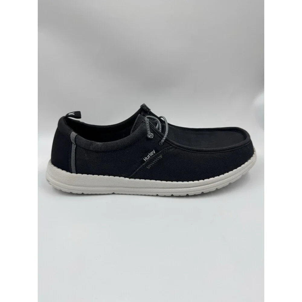 Hurley Laguna Men's Casual Slip on Shoes Memory Foam Black Size 9.5